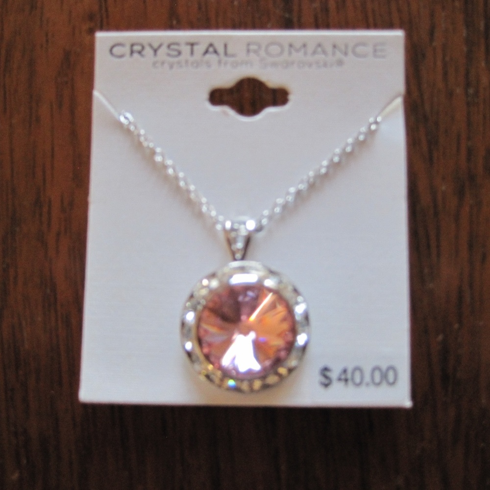 NWT pink crystals from swarovski necklace - Picture 4 of 7